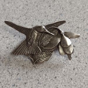 Pewter Hummingbird Pin